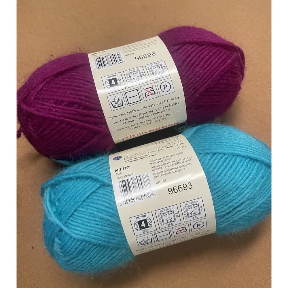 Red Heart Yarn Stitch Nation. Full ‘o Sheep 2 Pack Aquamarine Passion Fruit